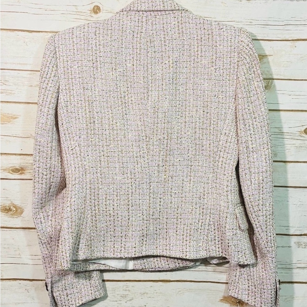 Zara Women's Light Cream Tweed Blazer - Picture 3 of 3